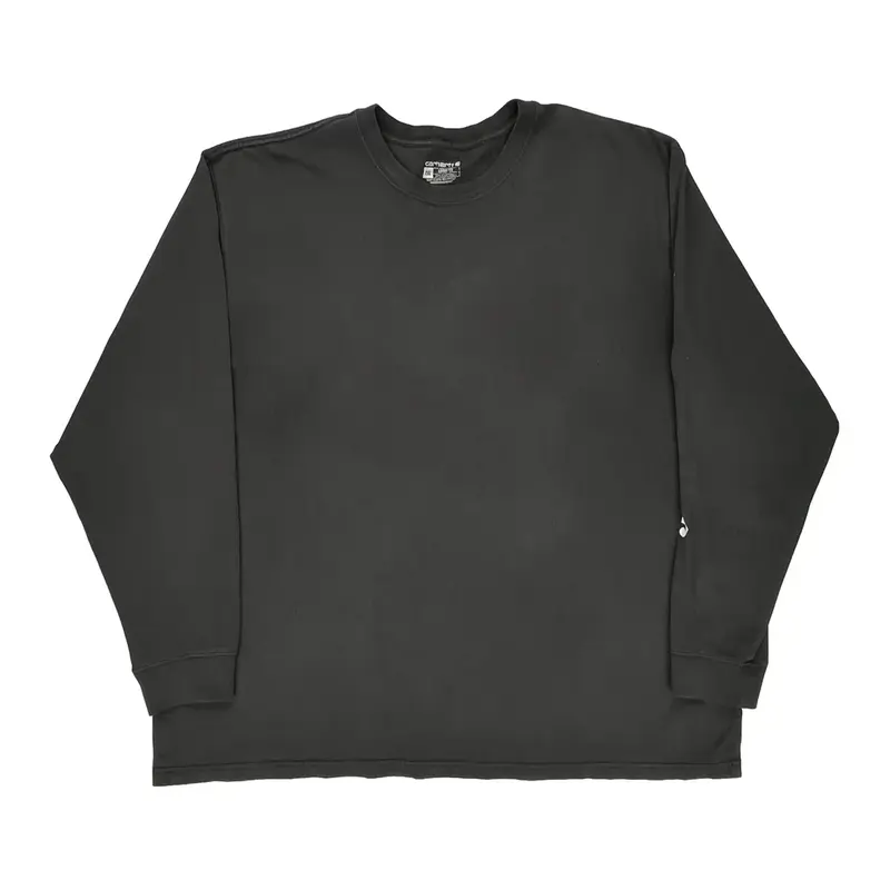 Carhartt Long Sleeve T-Shirt - 2XL Black Cotton