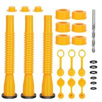 Gas Can Spout Replacement, 3 Kit-Yellow Gas Can Nozzle, Flexible Pour Nozzle for 1/2/5/10 Gallon Gas Cans Upgraded Fuel Can S...