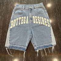 American new letters denim shorts explosions retro harajuku hip hop summer fashion shorts street unisex for men and women