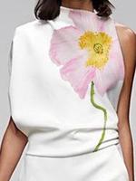 Women's Floral Print Tank Top, Casual Fitted Top for Summer, Ladies Clothes for Daily Wear, Elegant Classy Tops, Womenswear, ...