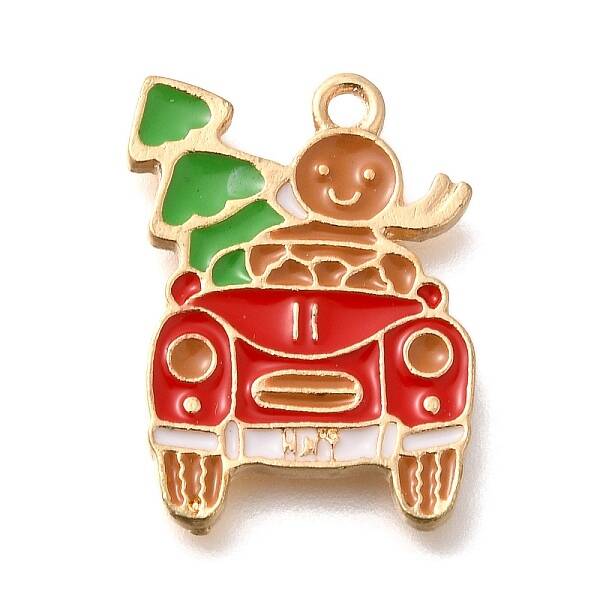 Christmas Theme Alloy Enamel Pendants