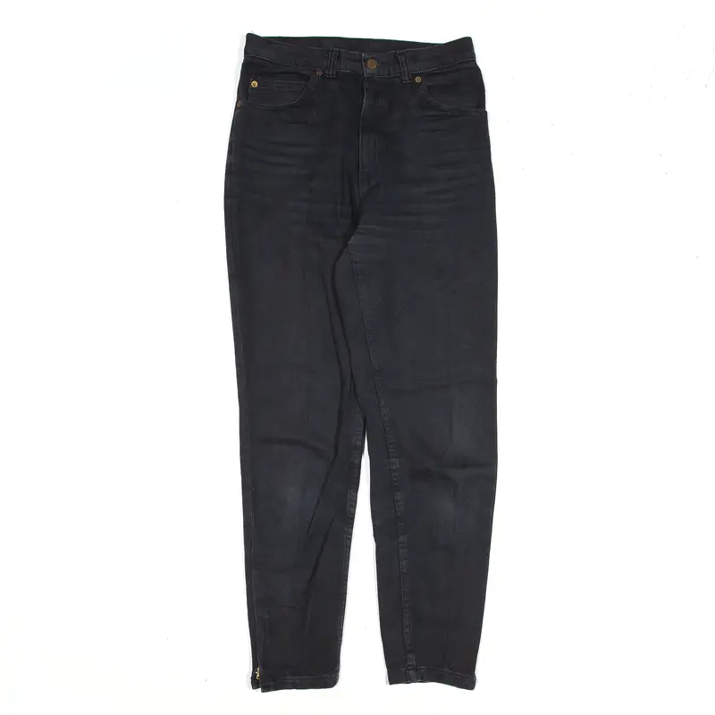 WALLEES Black Denim Regular Mom Jeans Womens W27 L28