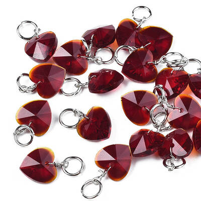 Faceted Transparent Glass Charms