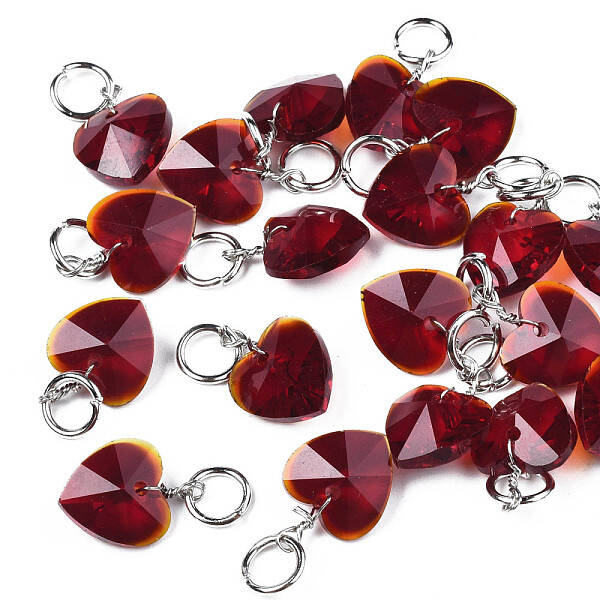 Faceted Transparent Glass Charms