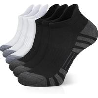 5 Pairs Ankle Athletic Running Socks Cushioned Breathable Low Cut Sports Tab Socks for Men and Women