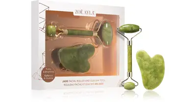 Zoë Ayla Jade Roller And Gua Sha Face Gift Box Tool
