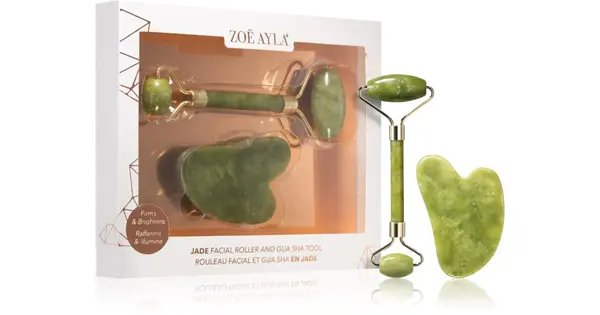 Zoë Ayla Jade Roller And Gua Sha Face Gift Box Tool