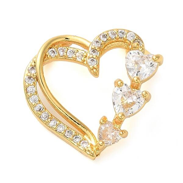 Brass Micro Pave Cubic Zirconia Pendants