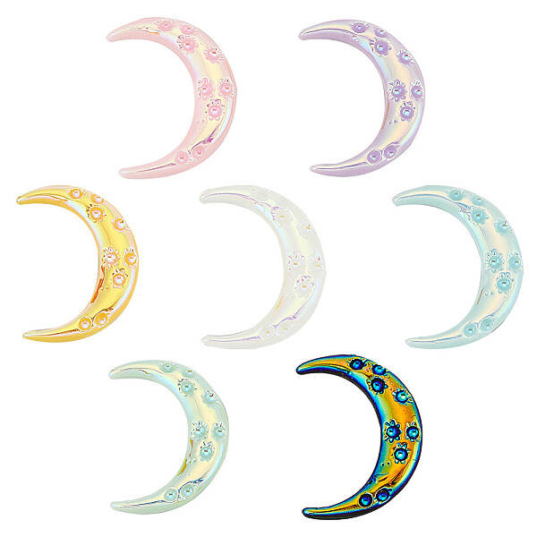 70Pcs 7 Colors Opaque Resin Cabochons