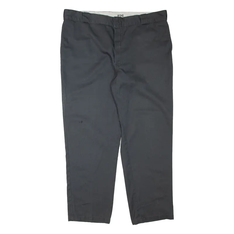 DICKIES Mens Trousers Grey Regular Tapered W42 L32