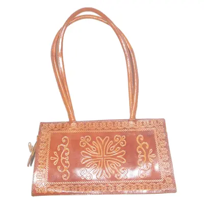 LOUISIANA Womens Shoulder Bag Brown Leather
