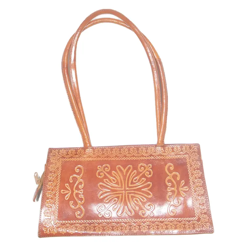 LOUISIANA Womens Shoulder Bag Brown Leather