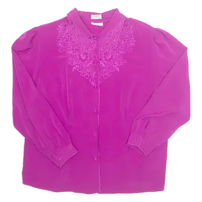 Womens Blouse Purple Long Sleeve L