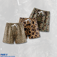 FERITTO 5 Inch Inseam Camo Mesh Men's Gym Casual Shorts – Breath and Comfy Summer Outfit for Workouts, Outdoor Adventures, ...