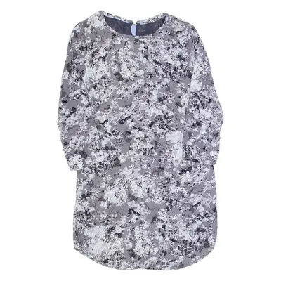 JOULES Womens Shift Dress Grey Floral Long Sleeve Knee Length UK 12
