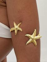 2025 New Style Starfish Design Arm Cuff, Fashionable Body Jewelry for Women & Girls, Trendy All-match & Exquisite Jewelry for...