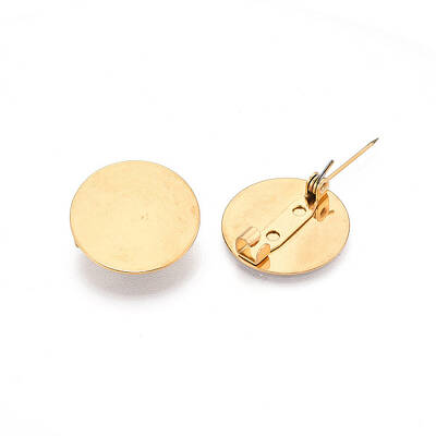 PVD Vacuum Plating 304 Stainless Steel Brooch Cabochon Settings