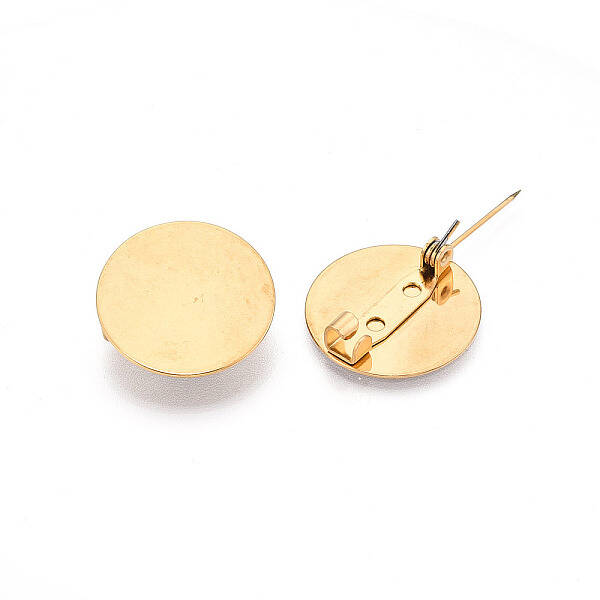 PVD Vacuum Plating 304 Stainless Steel Brooch Cabochon Settings