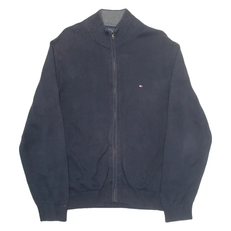 TOMMY HILFIGER Mens Jumper Black Tight Knit M