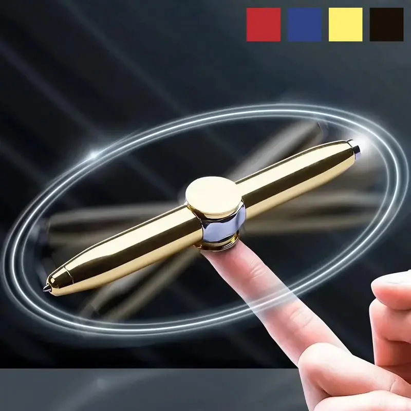 Fidget Spinner Pen, 1/2 Counts Stress Relief Rotating Pen, Writing Pen, Gyro Toy, Office Stationery & Supplies, Office Access...