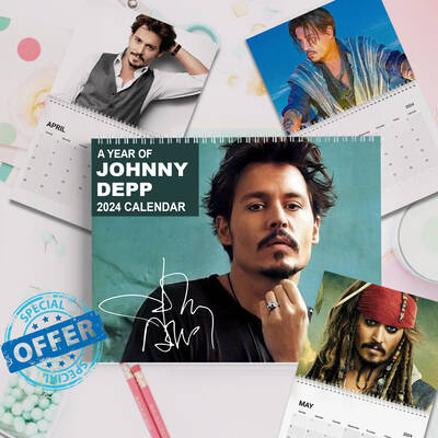 Johnny Depp Calendar 2024,  Johnny Depp 2024 Wall Calendar