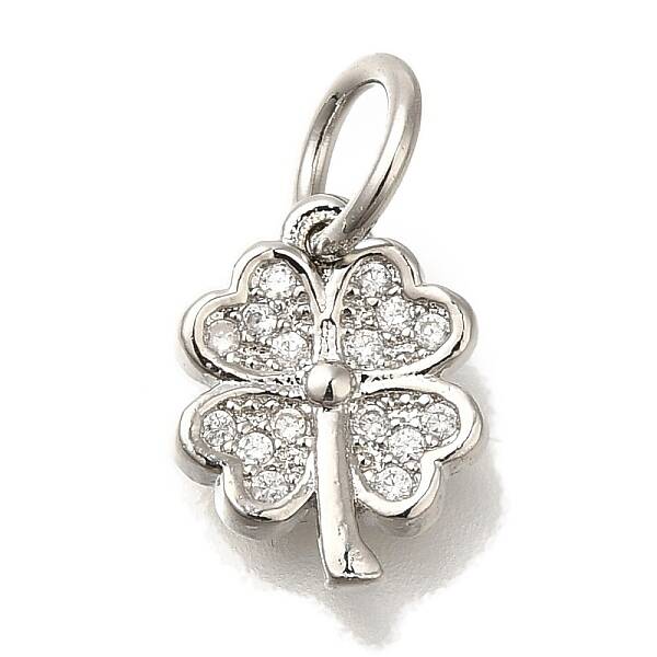 Brass Micro Pave Cubic Zirconia Pendants