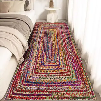 Boho Style Rug, 1 Count Non-slip Floor Mat, Decorative Carpet for Home Living Room Bedroom, Home Decor