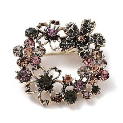 Alloy Pave Rhinestone Brooch
