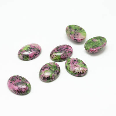 Synthetic Ruby in Zoisite Gemstone Cabochons