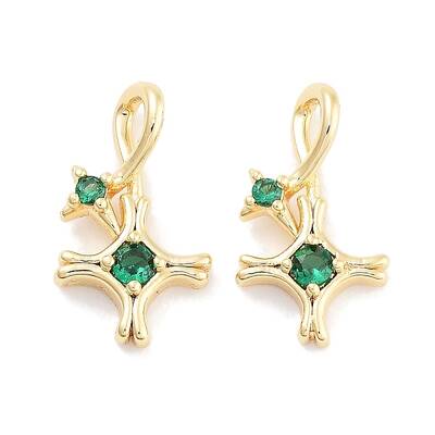 Brass with Cubic Zirconia Pendants