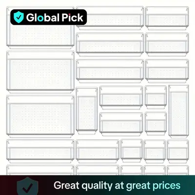 Clear Makeup Storage Box, Multifunctional Drawer Organizer Holder, Storage Unit, Cosmetic Storage Box, Home Kitchen Efficient...