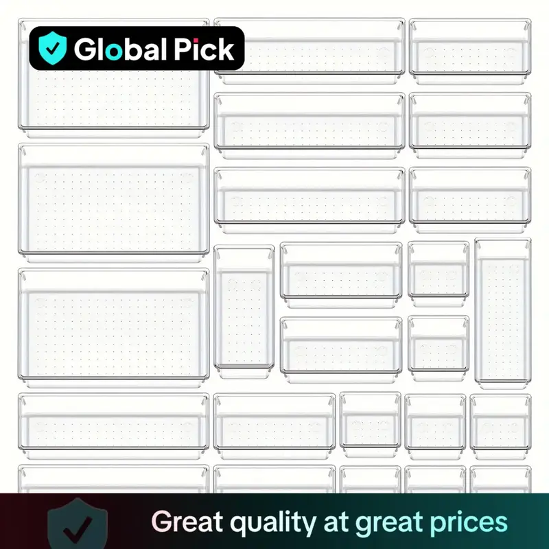 Clear Makeup Storage Box, Multifunctional Drawer Organizer Holder, Storage Unit, Cosmetic Storage Box, Home Kitchen Efficient...