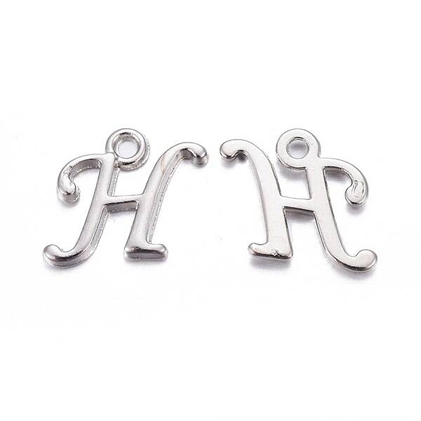 Platinum Plated Alloy Letter Pendants