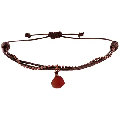 Magdalena Faceted Tagua Bracelet - Orange