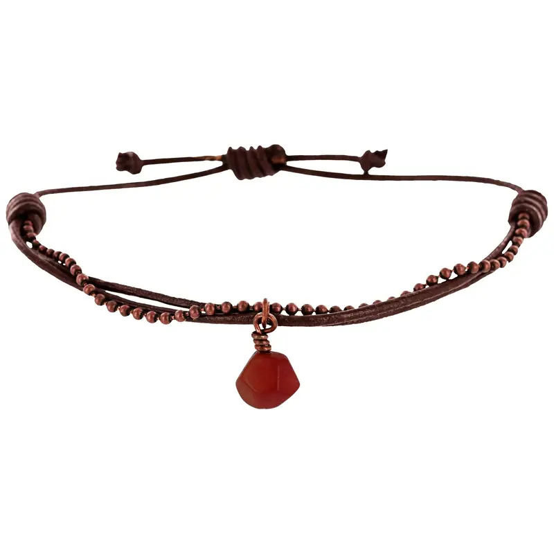 Magdalena Faceted Tagua Bracelet - Orange