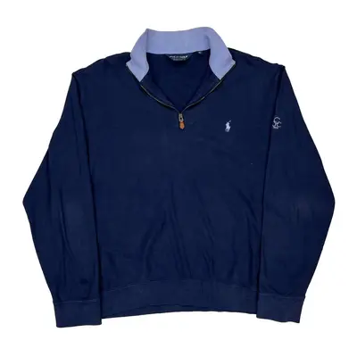 Polo Golf Ralph Lauren 1/4 Zip - XL Blue Cotton