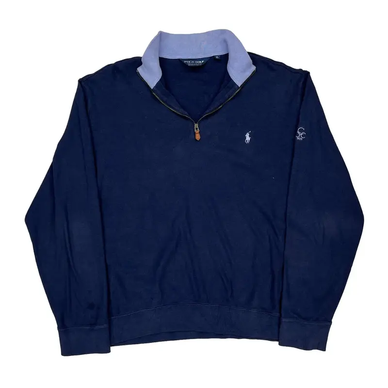 Polo Golf Ralph Lauren 1/4 Zip - XL Blue Cotton