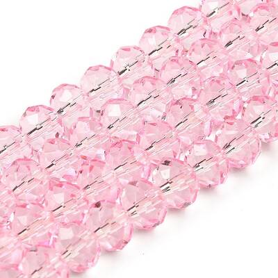 Transparent Baking Paint Glass Beads Strands
