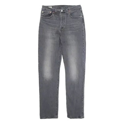 LEVI'S 501 Big E Womens Jeans Grey Slim Straight Stone Wash W27 L32