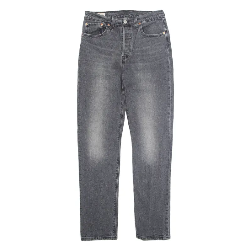 LEVI'S 501 Big E Womens Jeans Grey Slim Straight Stone Wash W27 L32