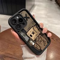 Cartoon Paper Box Boy Pattern Phone Case, 1 Count Anti-fall Decorative Phone Protector Cover, Phone Accessories Compatible wi...
