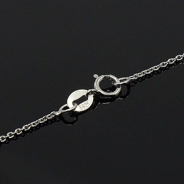Anti-Tarnish Trendy Unisex Rhodium Plated 925 Sterling Silver Cable Chains Necklaces