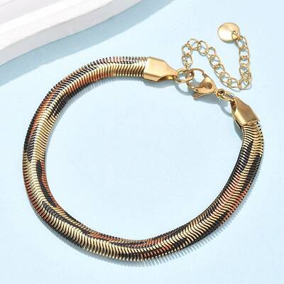 304 Stainless Steel Snake Chain Bracelets for Women