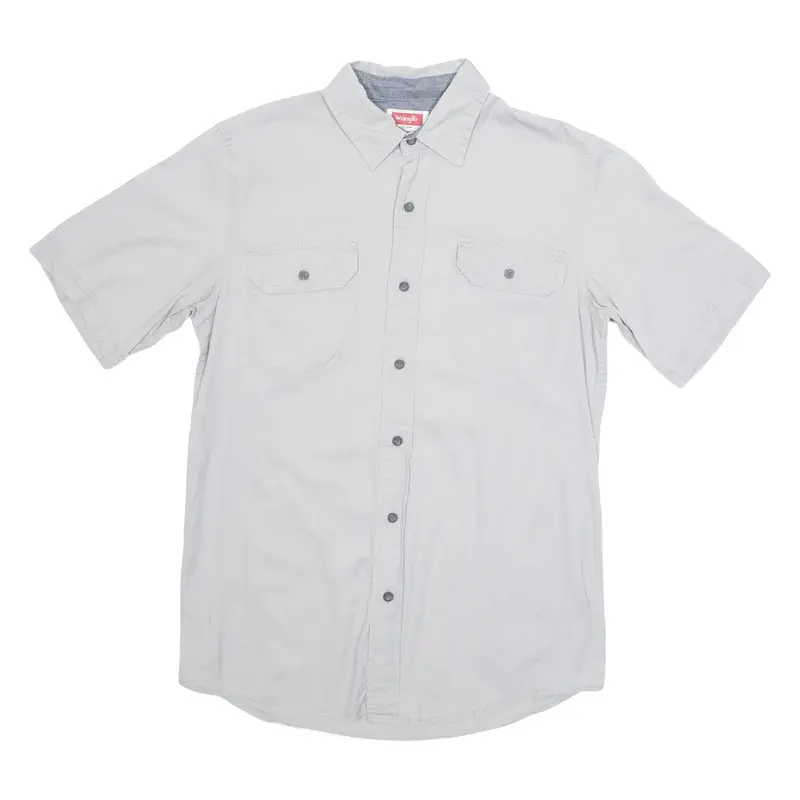 WRANGLER Mens Plain Shirt Grey S