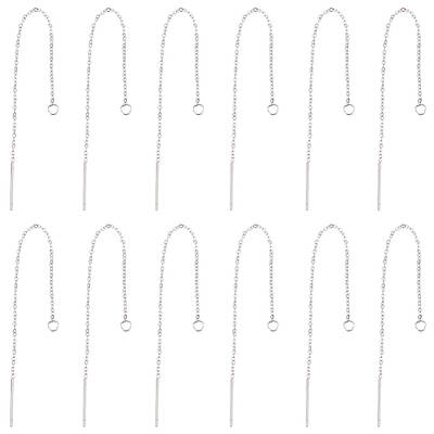 30 Pairs 304 Stainless Steel Chain Stud Earring Findings