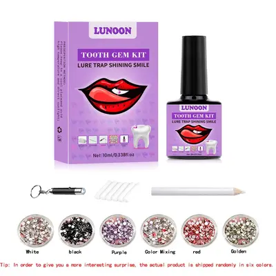 Tooth Gems Kit for Summer Gift, 1 Set Shining DIY Teeth Gems, DIY Tooth Jewelry Kit, Artificial Fashionable Crystal Tooth Jew...