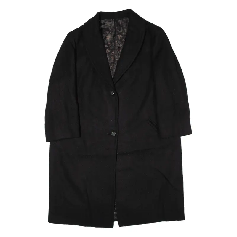 Overcoat Jacket Black Womens L
