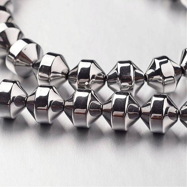 Electroplate Non-magnetic Synthetic Hematite Bead Strands