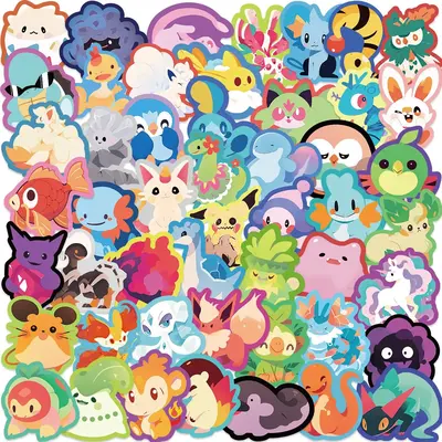 Cute Colorful Animal Pattern Sticker, Cartoon Decals, DIY Laptop Study Room Scrapbooking Sticker, Waterproof Sticker for Car,...