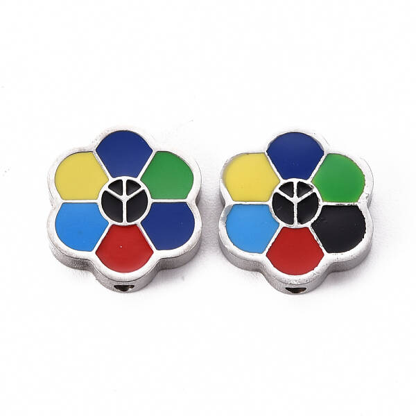 304 Stainless Steel Enamel Beads